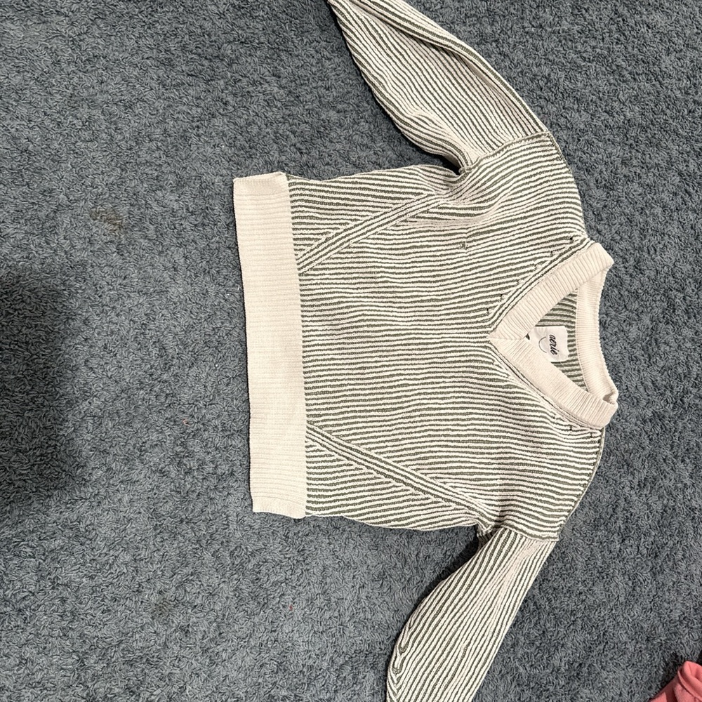 Aerie Black and White V-Neck Sweater